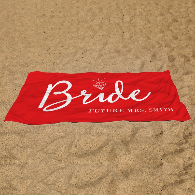 Custom Beach Towels For Brides And Bridesmaids 